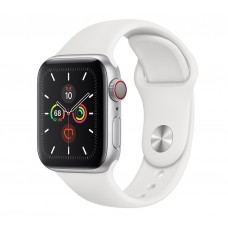 Apple Watch Series 5 LTE 44mm Silver Aluminum w. White b.- Silver Aluminum (MWVY2)