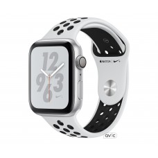 Apple Watch Nike+ Series 4 (GPS + Cellular) 40mm Silver Aluminum Case with Pure Platinum Black Nike Sport Band (MTV92)