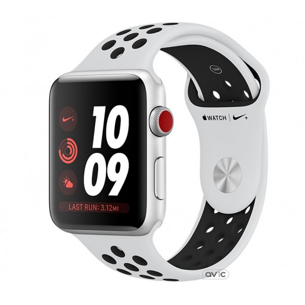 Apple Watch Series 3 Nike+ (GPS + LTE) 38mm Silver Aluminum w. Pure Platinum/BlackSport B. (MQM72)