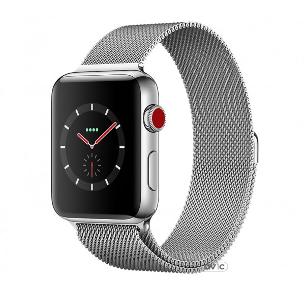 Apple Watch Series 3 (GPS + Cellular) 38mm Stainless Steel w. Milanese L. (MR1F2)