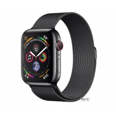 Apple Watch Series 4 (GPS + Cellular) 40mm Space Black Stainless Steel Case with Space Black Milanese Loop (MTUQ2)