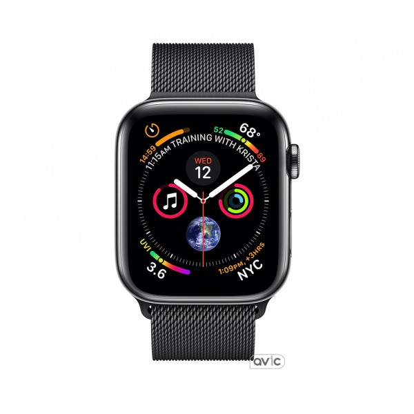 Apple Watch Series 4 (GPS + Cellular) 40mm Space Black Stainless Steel Case with Space Black Milanese Loop (MTUQ2)