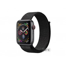 Apple Watch GPS + Cellular 40mm Space Gray Aluminum Case with Black Sport Band Loop (MTVF2)