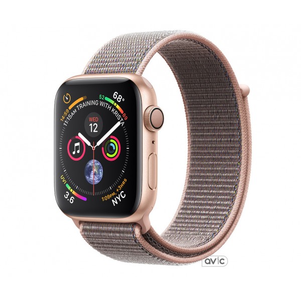 Apple Watch Series 4 (GPS) 40mm Gold Aluminum Case with Pink Sand Sport Loop (MU692)