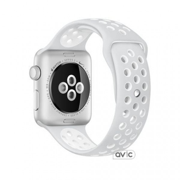 Apple Watch Nike+ 42mm Silver Aluminum Case with Pure Platinum/White Nike Sport Band (MQ192)