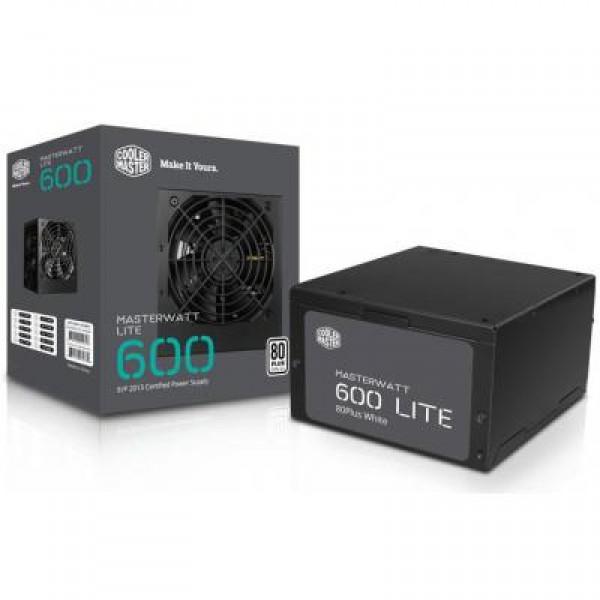 Блок питания 600W MasterWatt Lite CoolerMaster (MPX-6001-ACABW-EU)