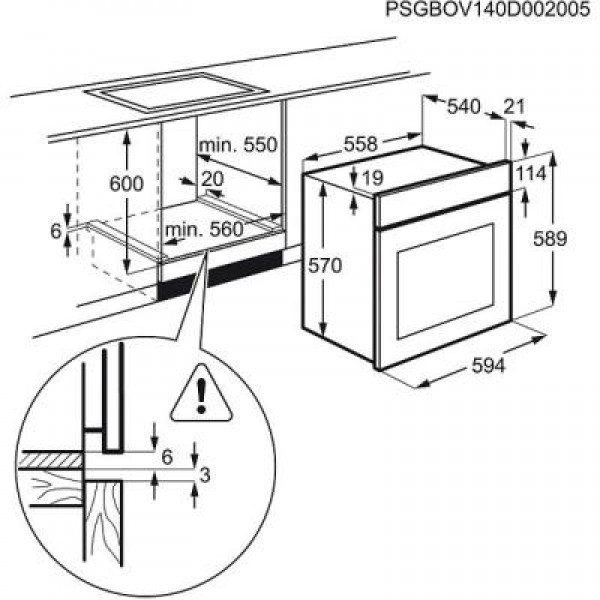 Духовка ELECTROLUX EZB 53430 AK