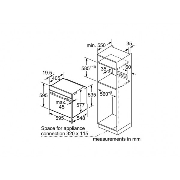 Духовка BOSCH HBG 636LB1