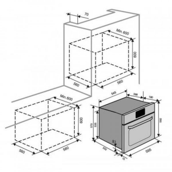 Духовка VENTOLUX MWEO 39 G BK