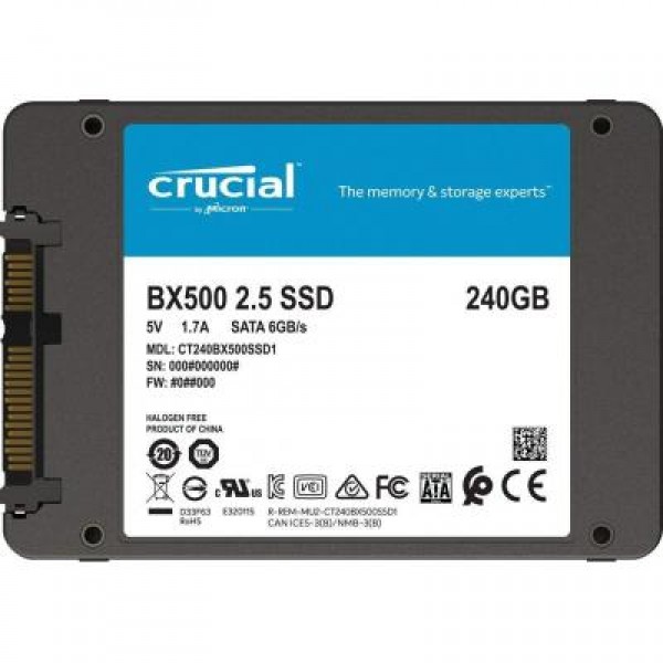 SSD накопитель 2.5 240GB MICRON (CT240BX500SSD1)