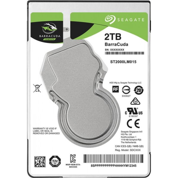 HDD 2.5 SATA 2.0TB Seagate BarraCuda 5400rpm 128MB (ST2000LM015)