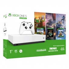 Игровая приставка Microsoft Xbox One S 1Tb White All-Digital Edition + Minecraft + Sea of Thieves + Fortnite