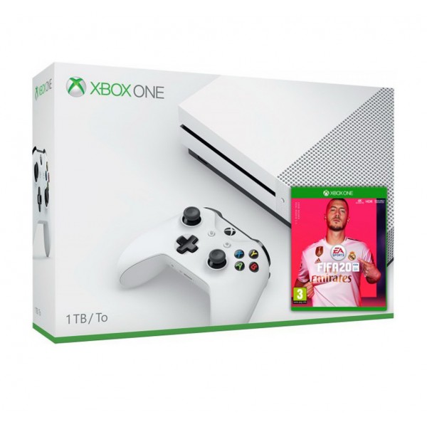 Игровая приставка Microsoft XBox One S 1TB White + FIFA 20 + Wireless Controller