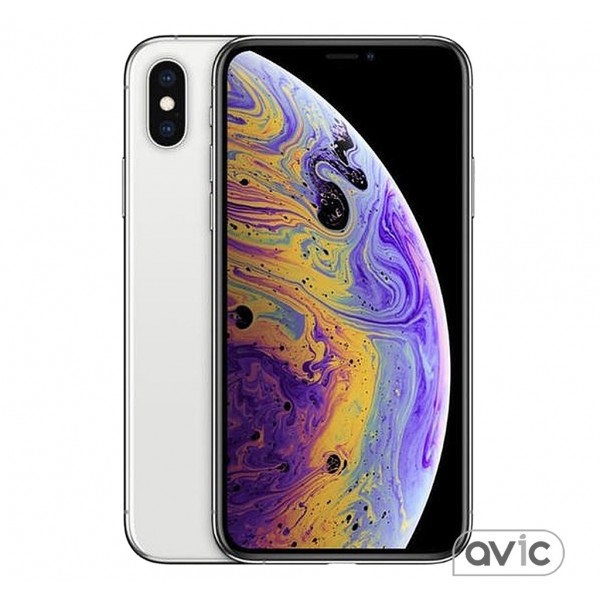 Смартфон Apple iPhone XS Max Dual Sim 64GB Silver (MT722)