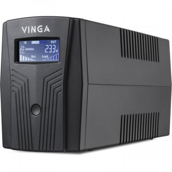 ИБП Vinga LCD 600VA plastic case (VPC-600P)