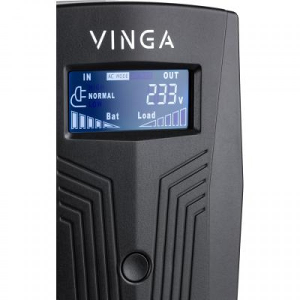 ИБП Vinga LCD 600VA plastic case (VPC-600P)