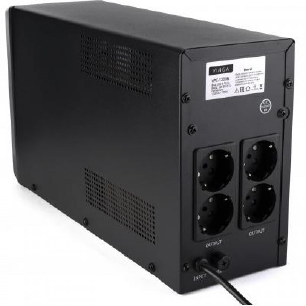 ИБП Vinga LCD 1200VA metal case (VPC-1200M)