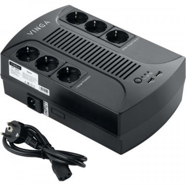 ИБП Vinga 800VA-PU, 2USB*5V /1A (VPP-800U) ИБП Vinga 800VA-PU, 2USB*5V /1A (VPP-800U)