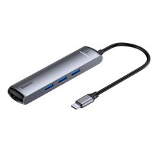 Адаптер Baseus Mechanical Eye 6-in-1 Type-C to 3xUSB3.0+RJ-45+HDMI (CAHUB-J0G)