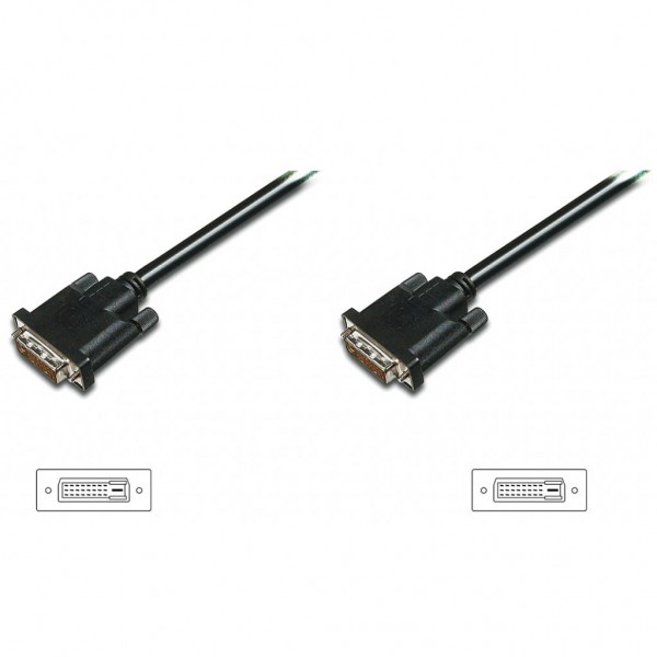 Кабель мультимедийный DVI-D to DVI-D 2.0m DIGITUS (AK-320108-020-S)