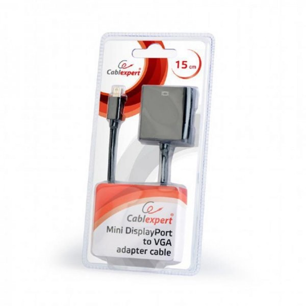 Адаптер Cablexpert (AB-mDPM-VGAF-02) MiniDisplayPort-VGA, 0.15м, черный