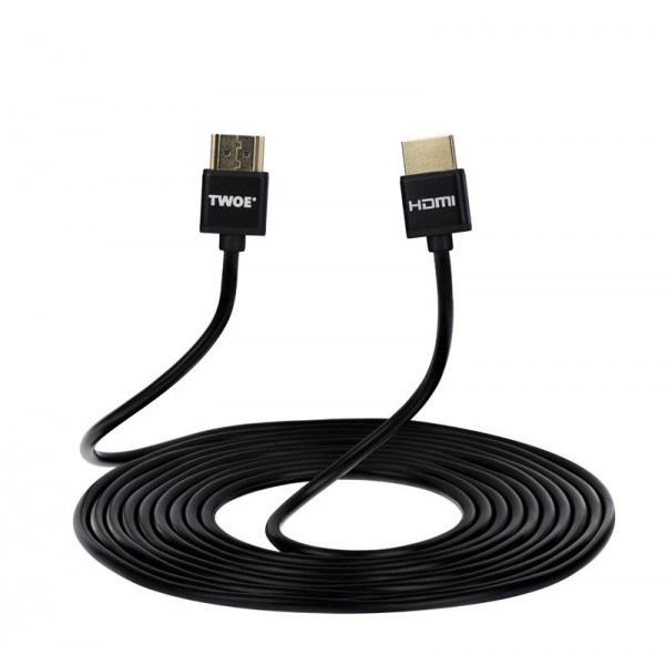 Кабель 2E Ultra Slim (2EW-1119-3m), HDMI - HDMI v.2.0, 3 м, черный