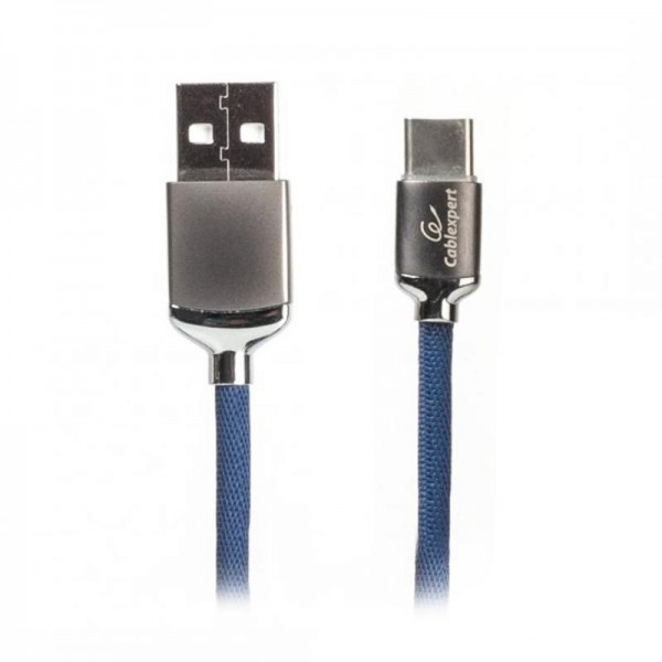 Кабель Cablexpert (CCPB-C-USB-07B) USB 2.0 A - USB Type-C, премиум, 1м, синий