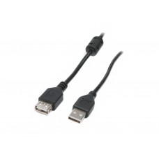 Кабель Maxxter (UF-AMAF-1M) USB 2.0 AM - USB 2.0 AF, 1м, ферритовый фильтр