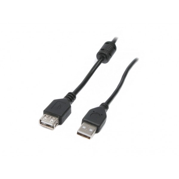 Кабель Maxxter (UF-AMAF-1M) USB 2.0 AM - USB 2.0 AF, 1м, ферритовый фильтр