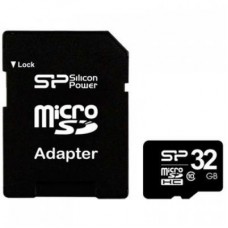 Карта памяти Silicon Power 32Gb microSDHC class 10 (SP032GBSTH010V10SP)