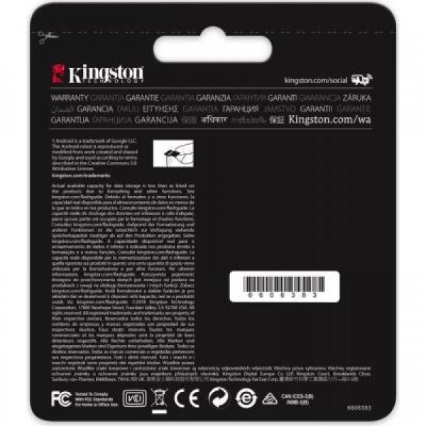 Карта памяти Kingston 64GB microSDXC class 10 UHS-I U3 (SDCR/64GB)