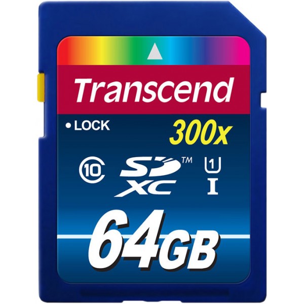 Карта памяти Transcend 64 GB SDXC UHS-1 Premium TS64GSDU1