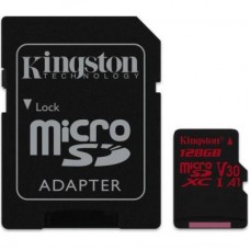 Карта памяти Kingston 128GB microSDXC class 10 UHS-I U3 (SDCR/128GB)