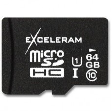 Карта памяти eXceleram 64Gb microSDXC class 10 UHS1 (MSD6410)