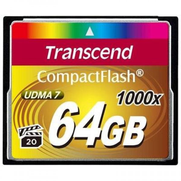 Карта памяти Transcend 64Gb Compact Flash 1000x (TS64GCF1000)