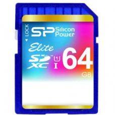 Карта памяти Silicon Power 64Gb SDXC class 10 UHS-I Elite (SP064GBSDXAU1V10)