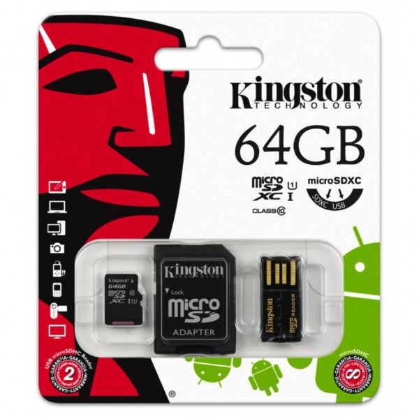 Карта памяти Kingston 64Gb microSDXC class 10 (MBLY10G2/64GB)