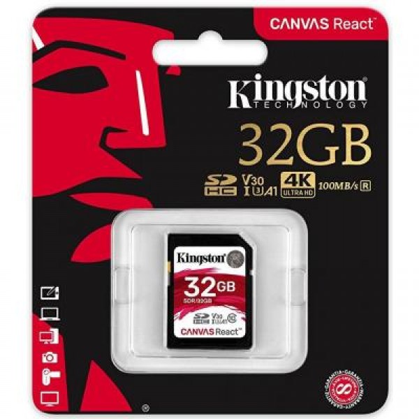 Карта памяти Kingston 32GB SDHC class 10 UHS-1 U3 (SDR/32GB)