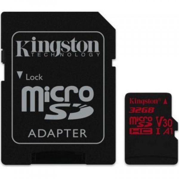 Карта памяти Kingston 32GB microSDHC class 10 UHS-I U3 (SDCR/32GB)