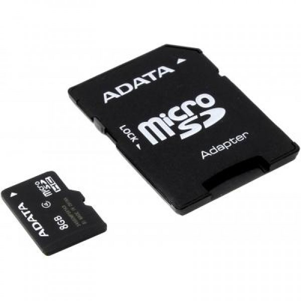 Карта памяти ADATA 8GB microSD class 4 (AUSDH8GCL4-RA1)