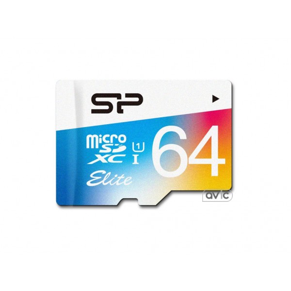 Карта памяти Silicon Power 64GB microSDXC Class 10 UHS-I U1 (SP064GBSTXBU1V20SP)