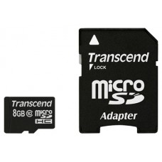 Карта памяти Transcend 8 GB microSDHC class 10 + SD Adapter TS8GUSDHC10