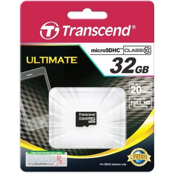 Карта памяти Transcend 32 GB microSDHC class 10 TS32GUSDC10