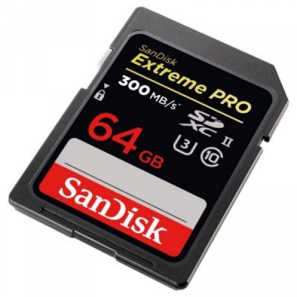 Карта памяти SanDisk 64GB SDXC class 10 UHS-II 4K Extreme Pro (SDSDXPK-064G-GN4IN)