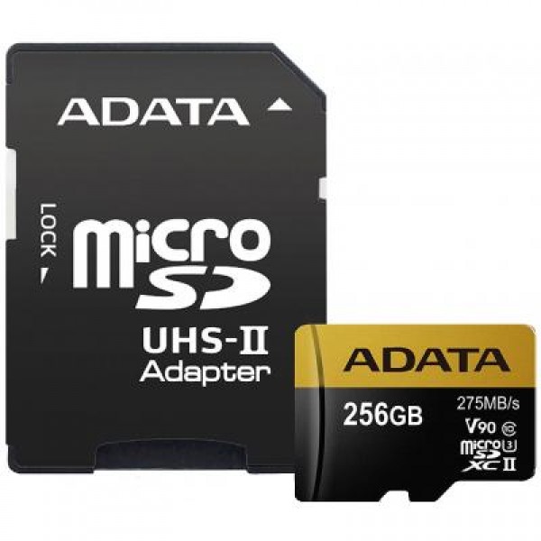 Карта памяти ADATA 256GB microSD class 10 UHS-II U3 (AUSDX256GUII3CL10-CA1)