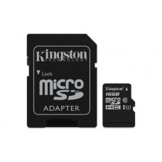 Карта памяти Kingston 16GB microSDHC class 10 UHS-I Canvas Select + SD-адаптер (SDCS/16GB)