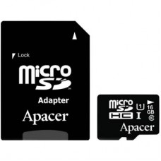 Карта памяти Apacer 16GB microSDHC UHS-I Class10 w/ 1 Adapter RP (AP16GMCSH10U1-R)