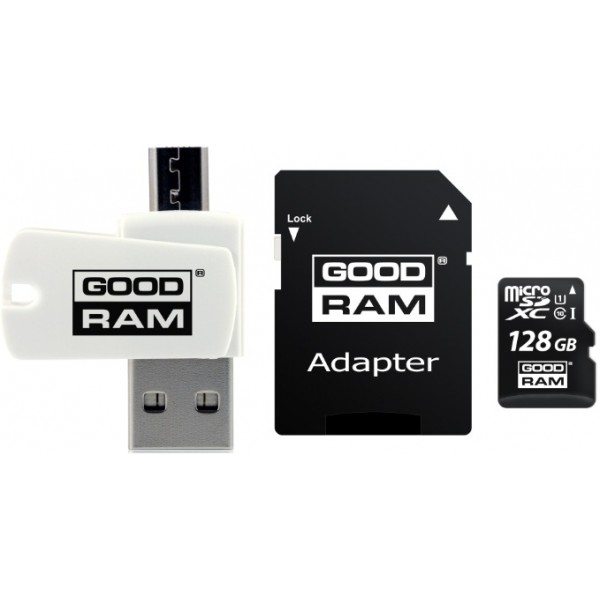 Карта памяти GOODRAM 128 GB microSDXC class 10 UHS-I 3 in 1 M1A4-1280R11