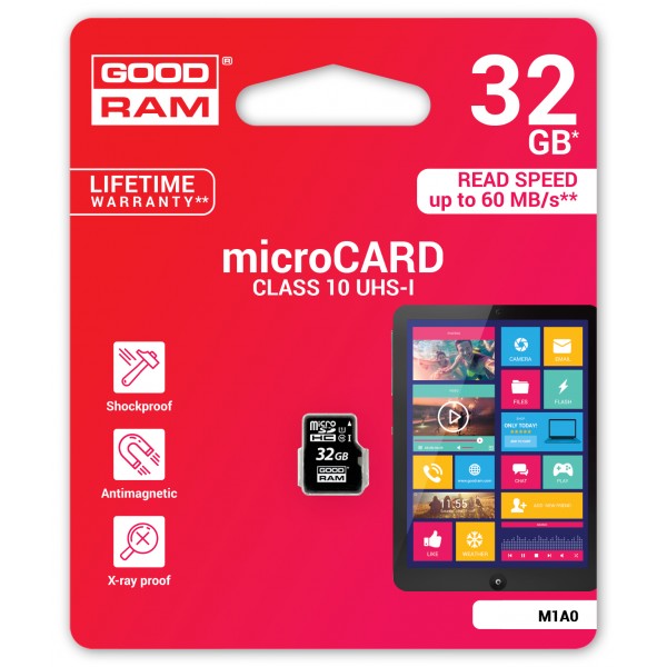 Карта памяти GOODRAM 32 GB microSDHC class 10 UHS-I M1A0-0320R11