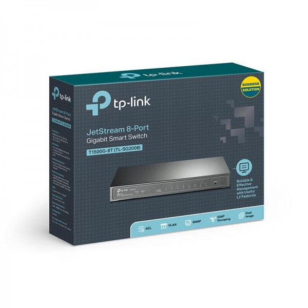 Коммутатор TP-Link T1500G-8T JetStream